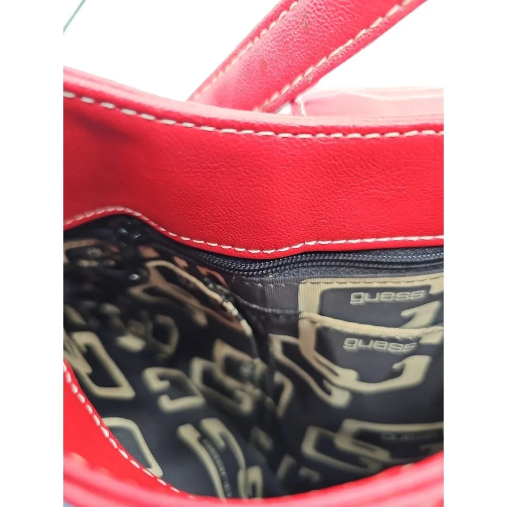 Guess red faux